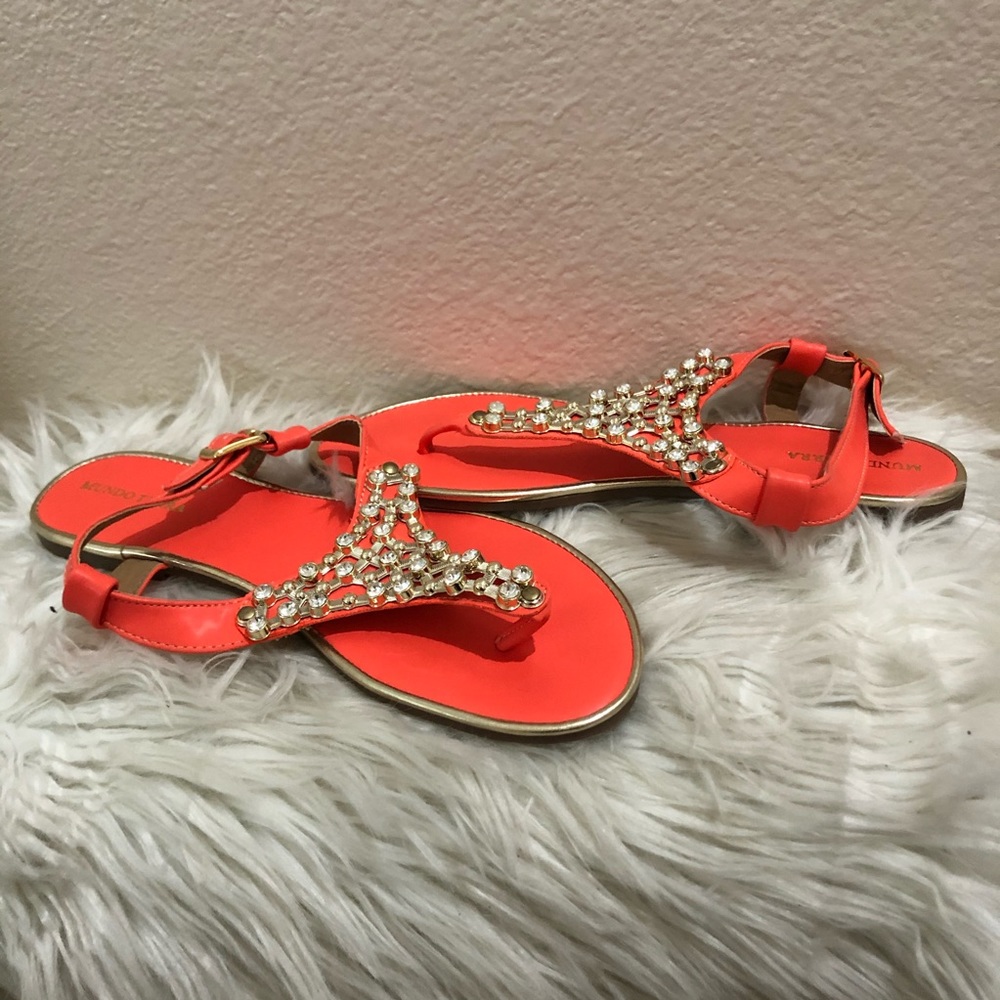 Coral Leather Sandals